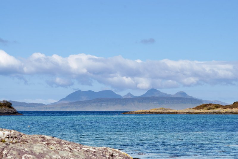 Rum (with north end of Eigg in front) from near Samalaman House
