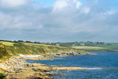 looking back from coast path