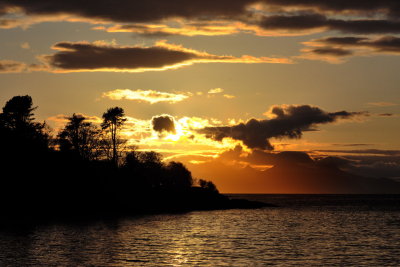 5 scottish sunsets - 1 from Glenuig jetty