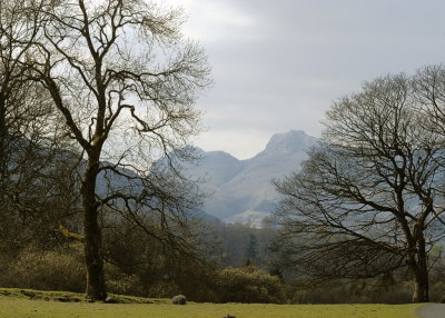 Langdale pikes from Elterwater