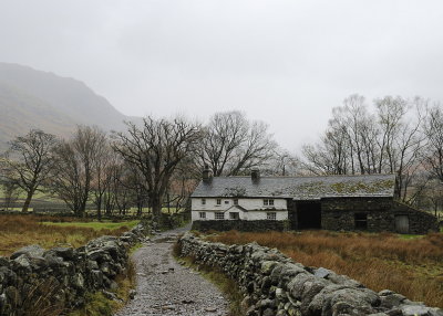 Bridge end - a lovely longhouse style farmstead on the bridleway on south side of the valley (sorry it's now raining)