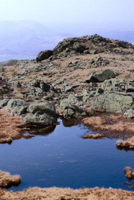 another small tarn on the crinkles- typical greenish tinge to the rock