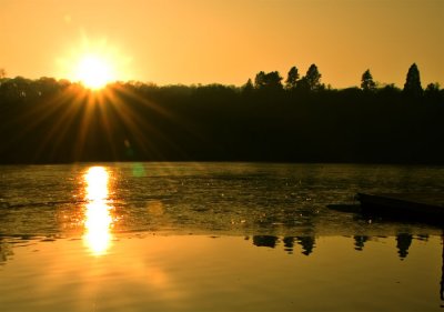 Sunset on Lake Trentham