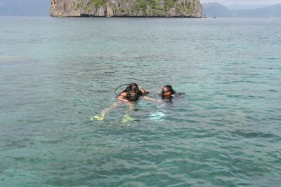 diving