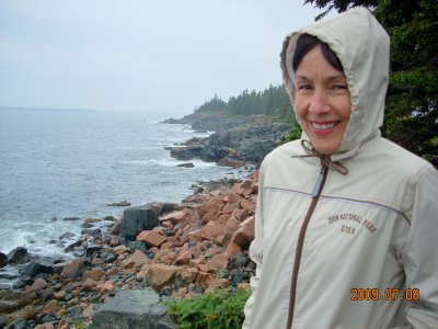 A cold  Evelyn in Bar Harbor, Me.