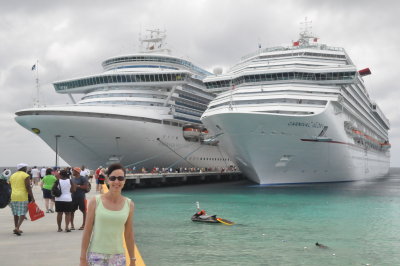 The Emerald Princess and Carnival Glory