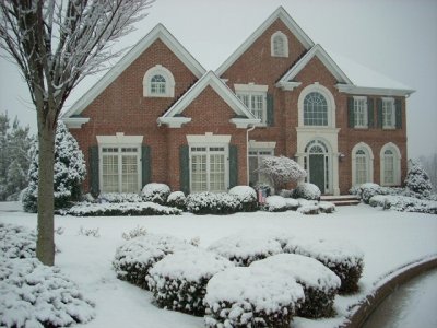 Our Georgia home covered in snow - Winter 2010