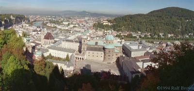 Salzburg, Austria seen from Fortress Hohensalzburg