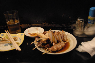 Omoide Yokocho - Chicken cartilage, gizzards, skin 016.jpg