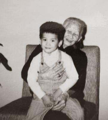Ed and his Greatgrandmother Oct. 1961