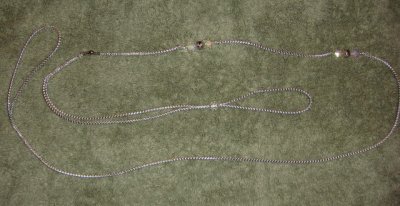 Silver cord and Star beads