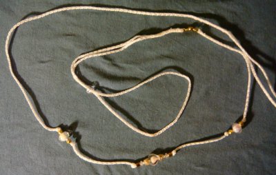 Lead 8-3 Clusters of White and Gold colored beads