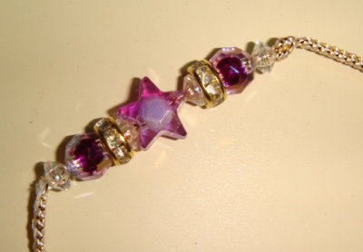 Star and purple beads with rondells