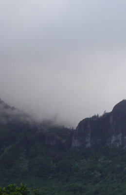 Pali Highway side of the Koolaus