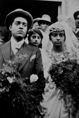 Carmelas grandmother, Flora & her grandfather George at their marriage