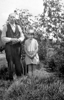Nils Adolph Hultquist with Granddaughter Evelyn Olson