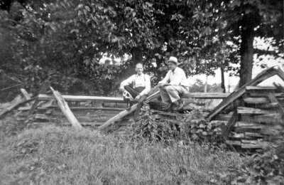 Sam Johnson & Gilbert with Rail Fence