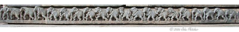 644 Elephants Ring the Exterior Wall at Its Base