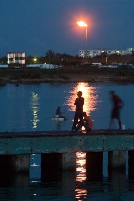 Fishing by the Light from Flare Gas