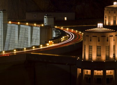 Night Lights At Hoover Dam
