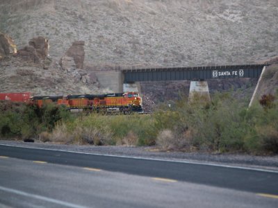 Morning Train West out of Kingman