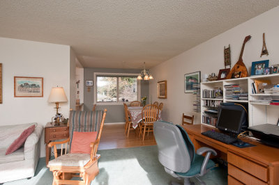 Living and dining area in the background