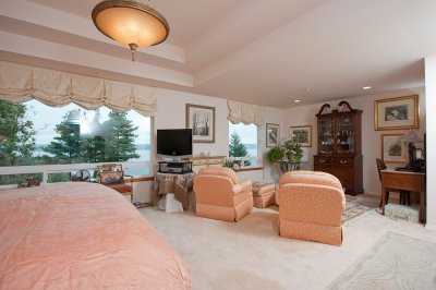 Master bedroom and view