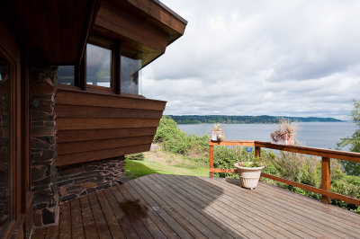 Deck with a view of Puget Sound