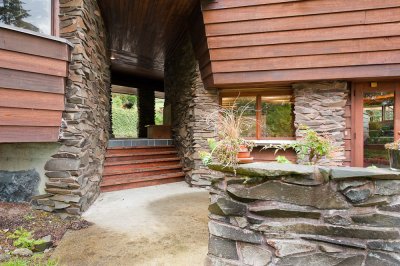 Walkway between main house and guest house