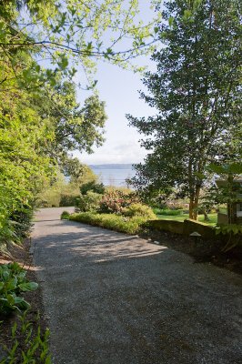 Driveway and view of Puget Sound