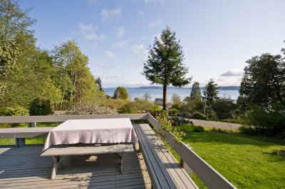 Front deck and view of Puget Sound