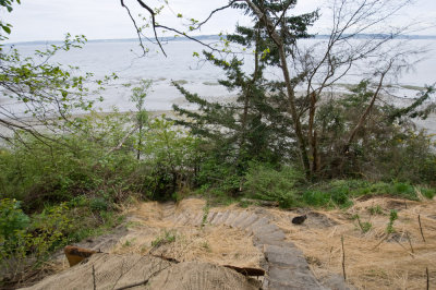 View from the steps to the beach