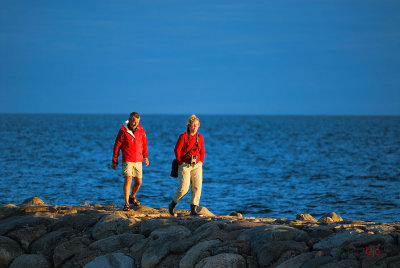Promenad på hamnpiren