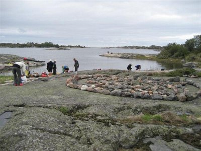 Inra Hamnskr labyrint gjord av en skolklass 2008