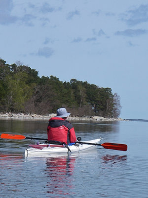 P sndagen var det ltta vindar s vi fick en fin paddling