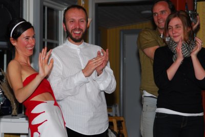 Efteråt mottog de publikens stående ovationer
