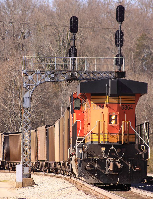 The DPU on the end of a empty coal train tied down at Brown 