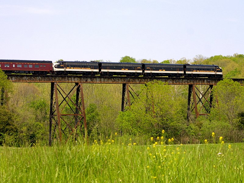 Eastbound NS 955 at Pope Lick Trestle