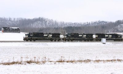 NS 111 in the snow at Bowen KY 