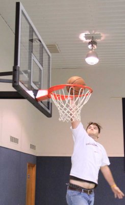 Ben Williams  dunks one for the camera