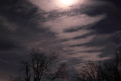 The first clouds of the next winter storm.