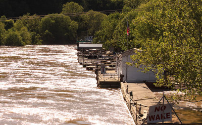 Frankfort boat dock. 