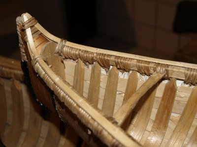 1/4 Scale Model of eastern Ojibway Style Birchbark Canoe