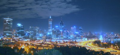 Perth City all lit up!