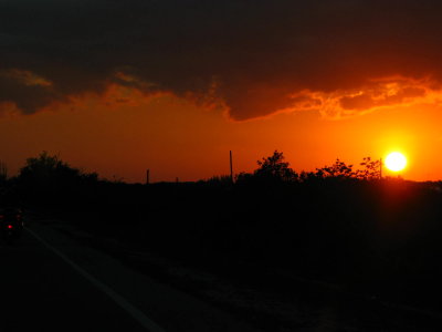 Sunset from the car