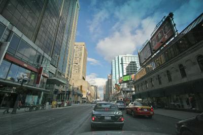 through the windshield *