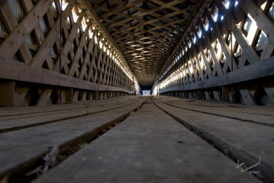 Inside A Covered Bridge
