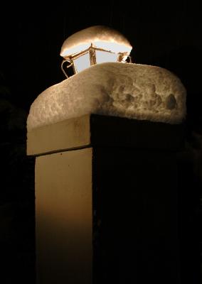 lampe i sneen