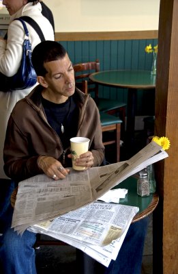 Man in Cafe