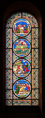 Noah's Ark stained glass window